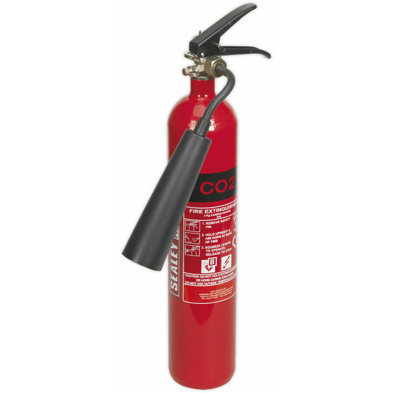 2kg Carbon Dioxide Fire Extinguisher - Lightweight Aluminium - Refillable