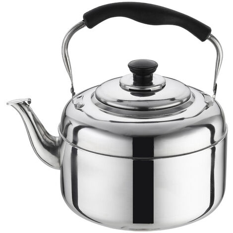 2L Bouilloire de cuisinière, Inox Théières pour Cuisinière, Bouilloire gaz, Poignée Résistante à la Chaleur, Théière Inox