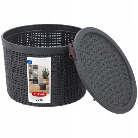2L Curver Jute-Rundbehälter, Anthrazit