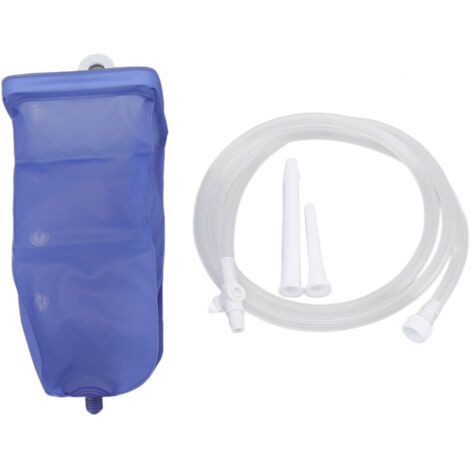 2L Enema Bag Kit Folding Portable Colon Cleansing PVC Enema Pouch Douche Set for Home Travel