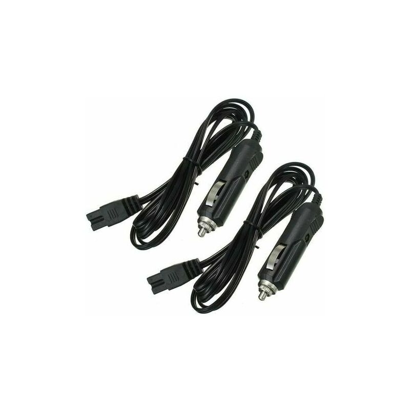 Tigrezy - Câble de chargeur de voiture 12V cc 2m pour mini réfrigérateur et cigarette, pour glacière et équipement portable, (2 Broches)