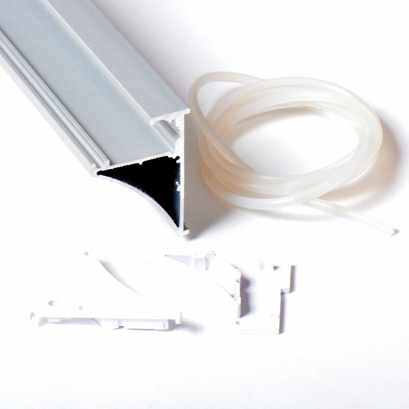 Image of Aftertech - 2m 4532 profilo alluminio per strisce strip led per mensole in vetro ripiano 8MM