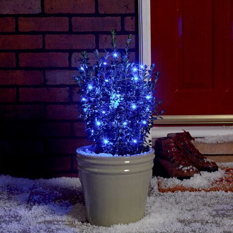 2m Battery Power Firefly LED Wire Fairy String Lights Blue  Outdoor Garden Decoration