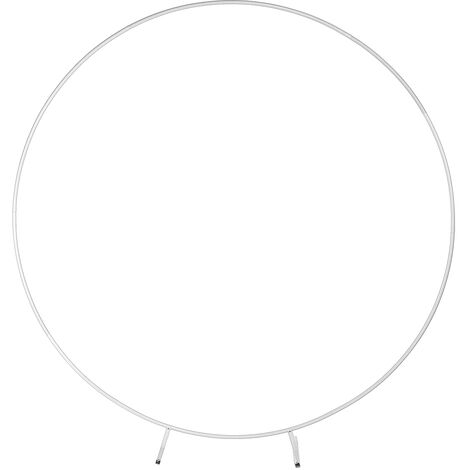 2M Circle Arch Metal Round Outdoor Wedding Backdrop Stand White