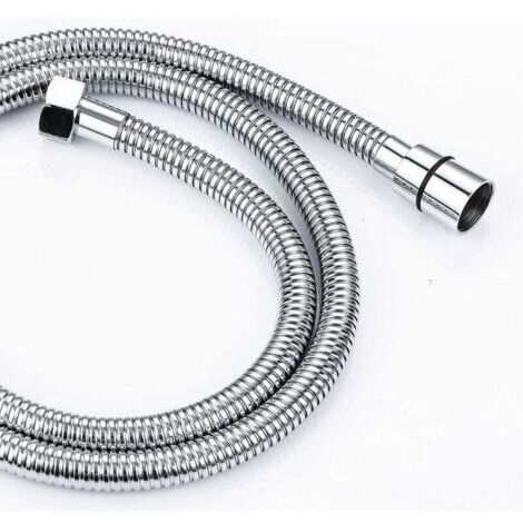 2M Flexible de Douche en Acier Inoxydable Anti Torsion, Tuyau de Douche Raccord Standard G 1/2 Universel pour Salle de Bains Adaptable à Toutes les Douchettes
