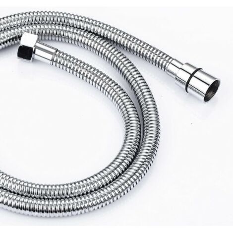2M Flexible de Douche en Acier Inoxydable Anti Torsion, Tuyau de Douche Raccord Standard G 1/2 Universel pour Salle de Bains Adaptable à Toutes les Douchettes