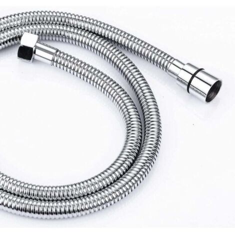2M Flexible de Douche en Acier Inoxydable Anti Torsion, Tuyau de Douche Raccord Standard G 1/2 Universel pour Salle de Bains Adaptable à Toutes les Douchettes-