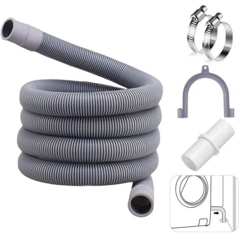 2m Flexible d'évacuation universel,rallonge de tuyau pour lave-vaisselle,Tuyau pour machine à laver Rallonge de Tuyau de Vidange