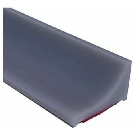 2m Gris Barriere Douche Et Système De Rétention Silicone,Anti Débordement Seuil De Douche Barrage D'eau En Caoutchouc Autocollante,Joint Porte Etanche Pour Sol De Salle De Bain