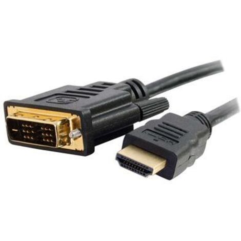 2M HDMI To DVI Cable C2G Câble HDMI vers DVI de 2 m (6 pi) - Câble adaptateur HDMI vers DVI-D - 1080p - M/M - Câble adaptateur - DVI-D mâle pour HDMI mâle - 2 m - blindé - noir