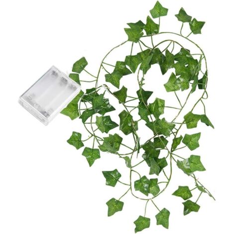 2m LED Vine Leaf String Lights Battery Powered for Home Wedding Decoration