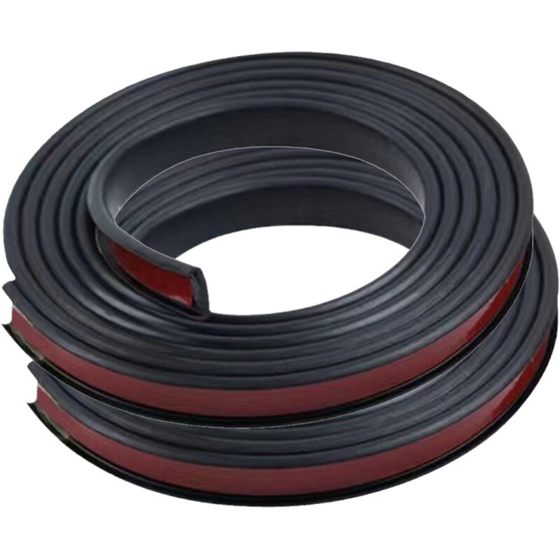 2M Noir Forme de U 25MM Bande de Chant en Melamne Adhesive,Pas de Thermocollant Chêne Chant Plan de Travail Bande de Garniture,Caoutchouc Souple TPE
