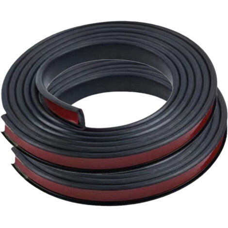 2M Noir Forme de U 25MM Bande de Chant en Melamne Adhesive,Pas de Thermocollant Chêne Chant Plan de Travail Bande de Garniture,Caoutchouc Souple TPE Placage Bois Couvre Chant pour Meubles
