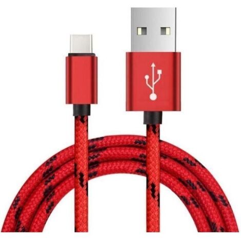 2m Type de Câble C USB-C Data Sync Chargeur pour Huawei P9 NEXUS 5X 6P Oneplus 3 ZUK Z2 Câble USB Type C Cable- Rouge