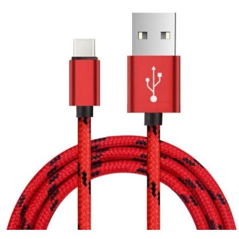 2M Type de câble C USB Data Sync Charge pour Samsung GalaxyS9 S8 Galaxy A8 2018 pour Huawei P10 P9 OnePlus 2-Rouge