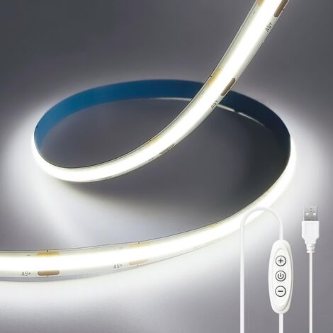 2m USB COB LED Strip 5V Dimmable Cuttable Flexible Light for Indoor Decoration