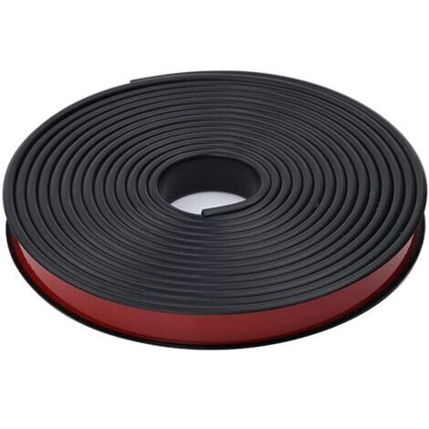 2M Weiße Melamin-Kantenanleimer, U-Form (25 mm), ohne Bügeln, für Arbeitsplatten, Eiche, flexibles TPE-Holzfurnier, Schwarz