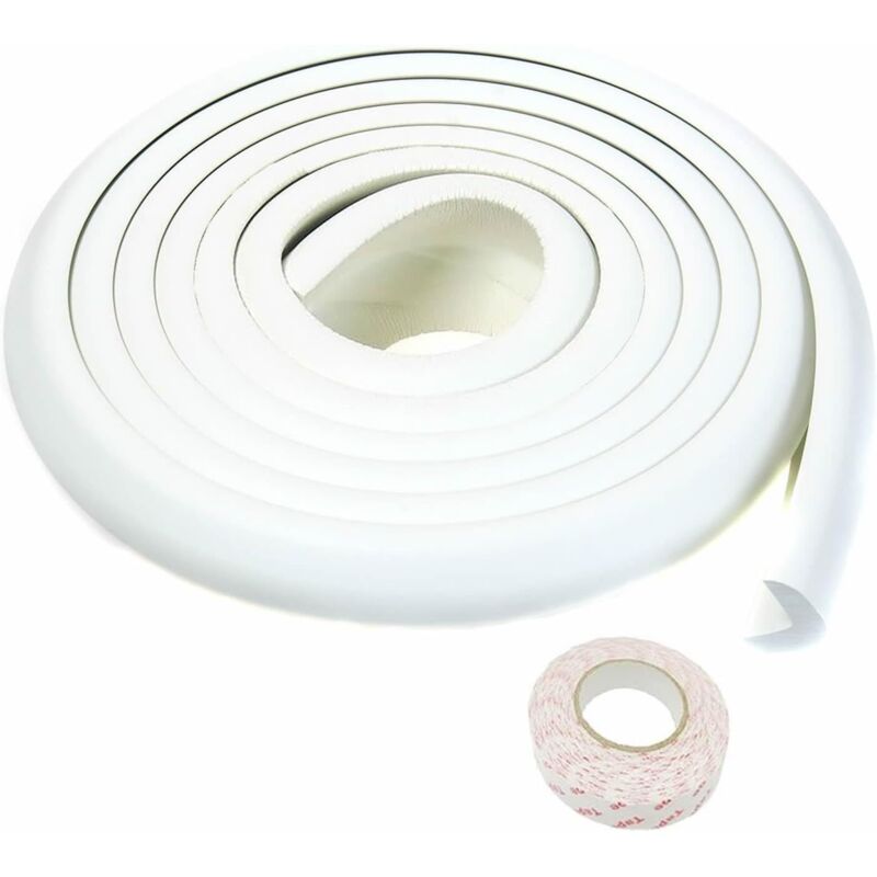 2Mètre Rouleau en Mousse, L-Forme Protecteurs Bords de Table, Super Souple Anti Choc Mousse Bord Protecteur, Sécurité épreuvage pour Bébé Enfants,