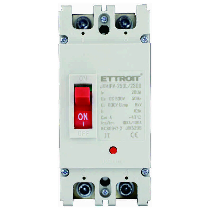 2P 200A dc 500V-10KA Disjoncteurs magnétothermiques à boîtier moulé