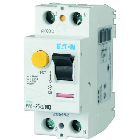 2P 25A 0,03A Fehlerstromschutzschalter Typ AC PF6-25/2/003 286492