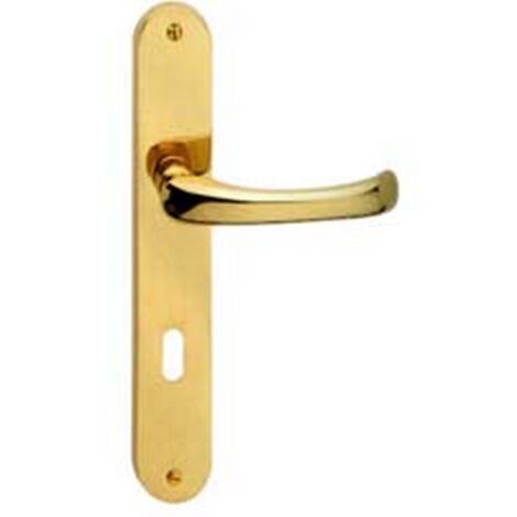 2PA MANIGLIA RIO CON PLACCA IN OTTONE - mm.90 foro normale