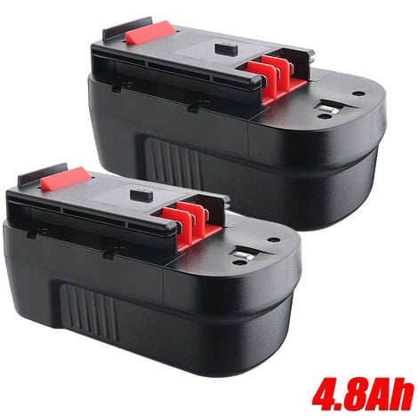 PDstation 2Pack 18V 4.8Ah Battery for Black and Decker HPB18 HPB18-OPE FSB18 244760-00