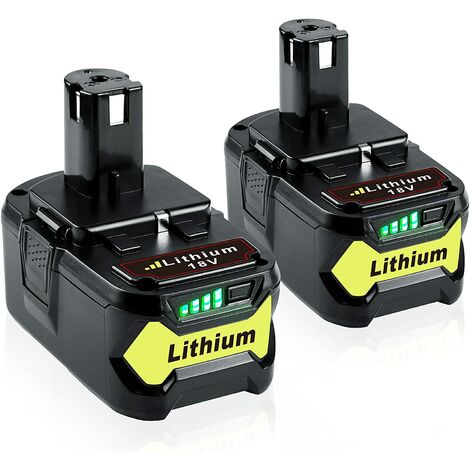 2Pack 18V 5.0Ah Li-Ion Ersatz für Ryobi ONE Akku RB18L40 RB18L50 RB18L25 RB18L13 P108 P107 P122 P104 P105 P102 P103