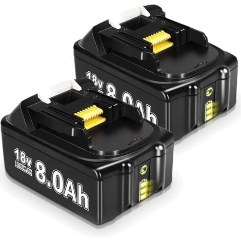 PDSTATION 2Pack 8000mAh BL1860B Replacement for Makita 18V Batteries Compatible with Makita Batteries BL1860B BL1840B BL1830B BL1820 BL1815 with LED Indicator