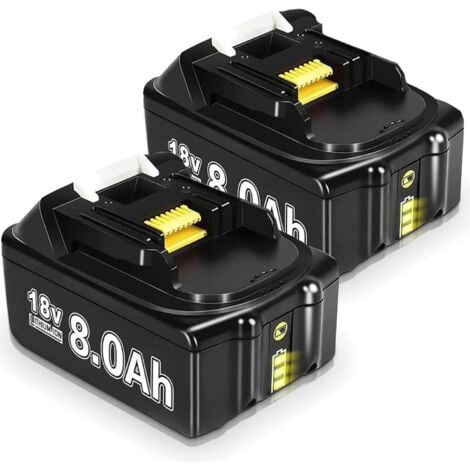 PDSTATION 2PACK 8.0AH for Makita 197280-8 BL1850B 18V 8.0Ah Li-ion Battery BL1860B BL1850 BL1840B BL1830B BL1820 BL1815 LXT-400