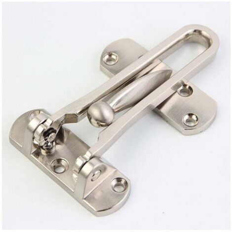 2Pack Entrebailleur de Sécurité Porte Acier Fenêtre Garde Verrou Porte d'Entrée Sans Chaîne Loquet de Verrouillage Pour Fenêtre Porte, Empêche l'Entrée Par Effraction