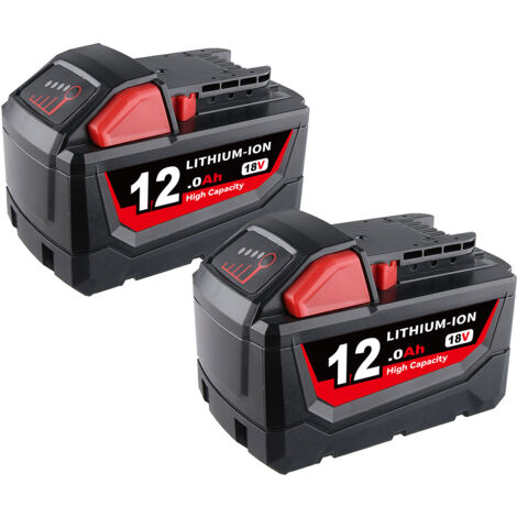 2Pack Für Milwaukee Für M18 Lithium-HD 12AH Erweiterte Kapazität Batterie 48-11-1890 18 Volt XC 48-11-1828 48-11-1812 48-11-1860