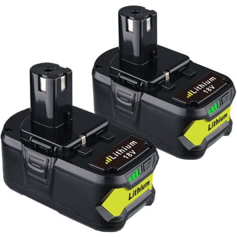 2Pack Pour Ryobi 18V Batterie 8.0Ah Lithium ONE Plus P108 P107 P105 P104 P103 P102 RB18L50 RB18L40 Remplacement pour Ryobi 18V Outils sans fil