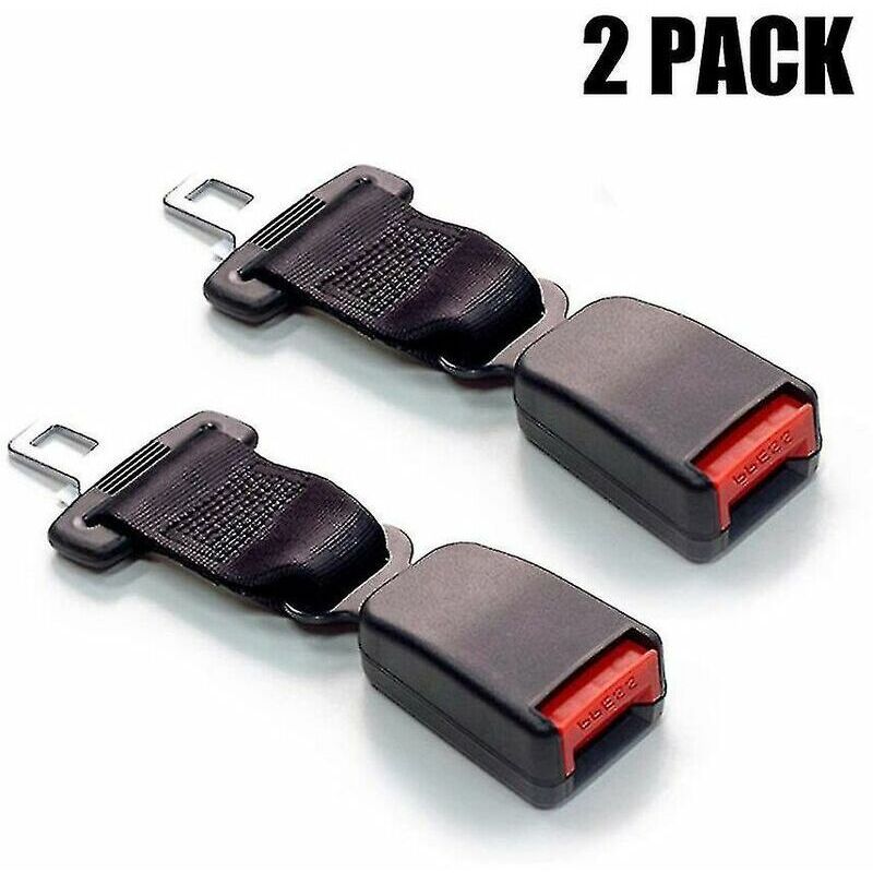 2pack Rallonge de ceinture de sécurité, rallonge de ceinture de sécurité de voiture, boucle de ceinture de sécurité 23CM