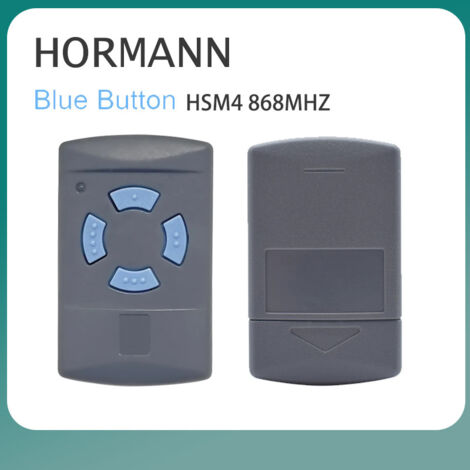 2PACK Télécommande de Garage Sdre HSM4 868 MHz avec 4 Boutons Couleur Bleue Remplacer Les émetteurs Hormann 868 MHz HS4 HSM2 HSP4 868 HS1 868 Tubauto HSM4 868 Tubauto HS4 868Fréquence
