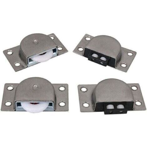 2pair Acier inoxydable 338 Placard Porte coulissante Roue à rouleaux