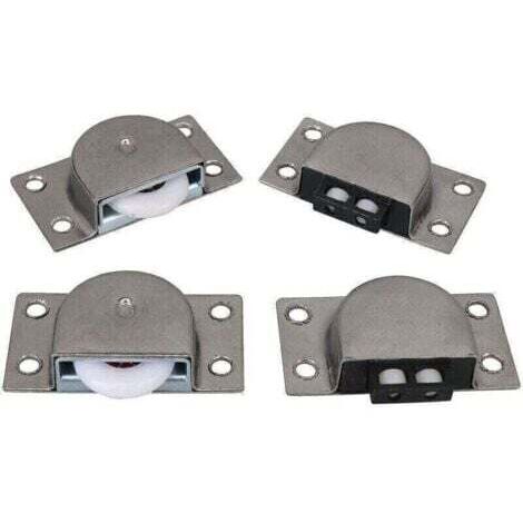 2pair Acier inoxydable 338 Placard Porte coulissante Roue à rouleaux
