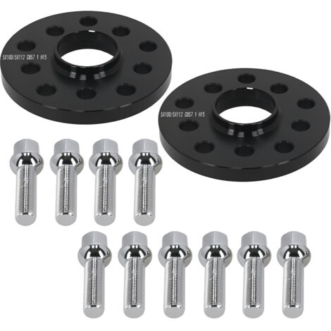2pc 15mm 5x100 5x112 Wheel Spacers for VW Audi Hub Centric 57.1mm M14x1.5