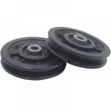 2pc 90 mm Roulement Poulie Nylon, Poulie Musculation, Roue Universelle pour câble Machine Gym équipement Porte de Garage, Porte coulissante poulie
