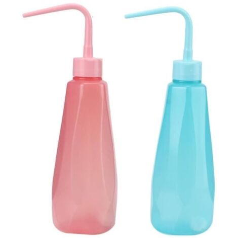 2Pc Arrosoirs pour Plantes, Bidons d'Eau en Plastique avec Bec Courbé, Bouteille de Lavage Sécurisée, Outils d'Arrosage