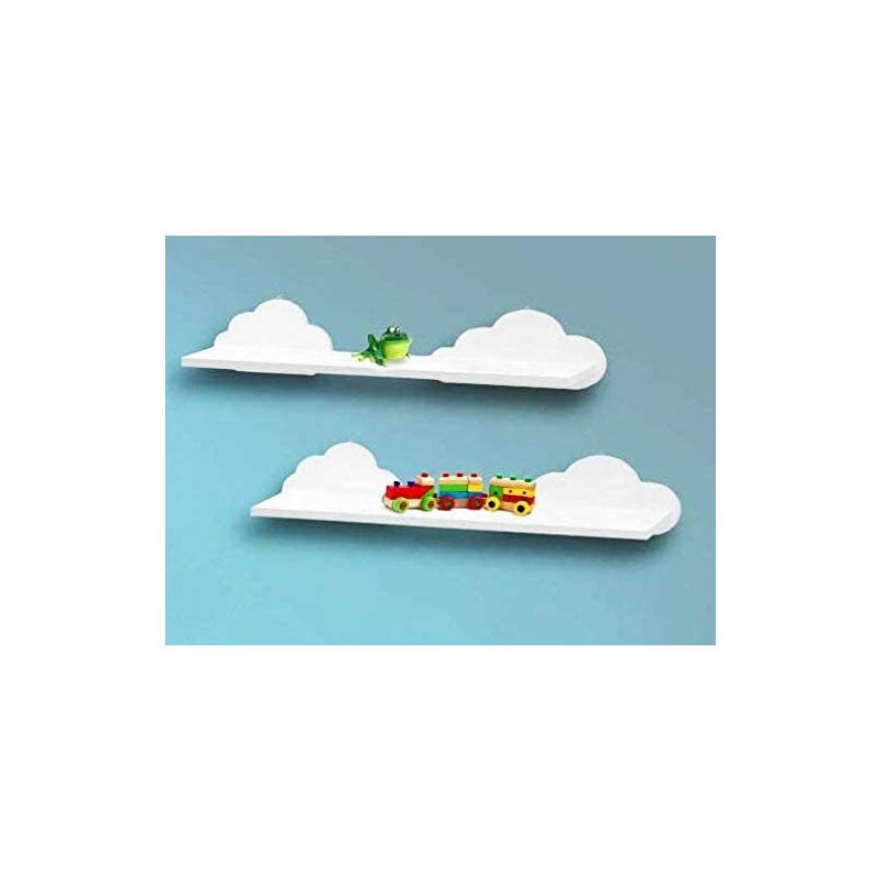 2pc Floating Cloud Shelves