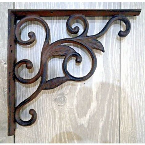 2pc Medium Cast Iron Wall Brackets 21 X 21
