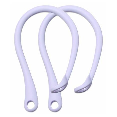 2pc Ohr Haken Silikon Drahtlose Kopfhörer Halter Anti-verloren Ohrbügel Eartips Kopfhörer Schutzhülle Zubehör Für Apple AirPods 1 2 3,purple