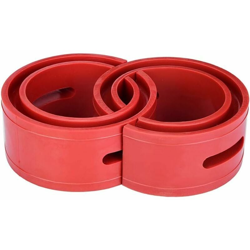 2Pc Universal Car Shock Absorber Spring Buffer Red Car Bumper Cushion Shock Absorber Bumper Type Spring (e)