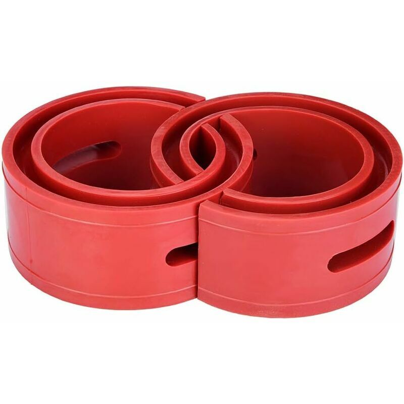 Hoopzi - 2Pc Universal Car Shock Absorber Spring Buffer Red Car Bumper Cushion Shock Absorber Bumper Type Spring (f)