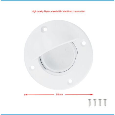 2PC Universal White Nylon Marine Boat Transom Deck Mount Drain Scupper Valve Screw Plug Plug Replacement Accessories