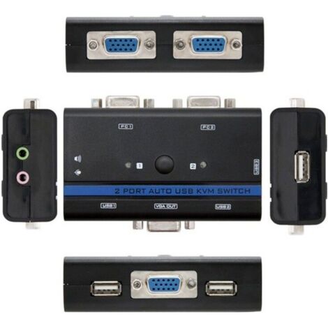 2PC USB KVM con AUDIO