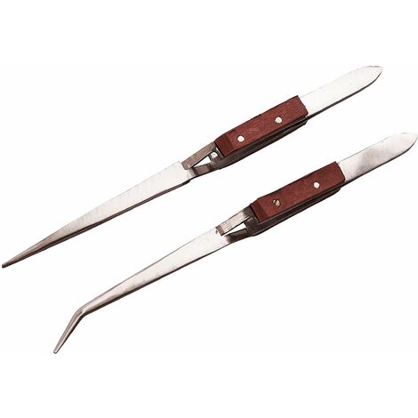 2pc Wooden Handle Tweezer Set - R0380