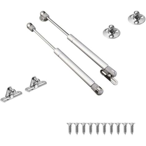 2PCS 100N Vérin à Gaz Vérins Meuble Hydraulique Ressort Amortisseurs à Gaz Bras Pneumatique pour Levage de Porte Armoire Meuble Cuisine Placard Penderie à Chambre Amortisseur charniè