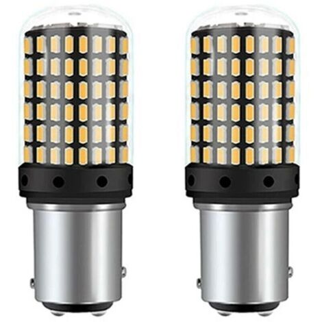 2pcs 1157 Bay15d P21/24w Led 12v feu stop clignotant ampoule jaune