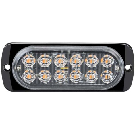 2pcs 12-24V LED Stroboscopique Voiture Ampoule Led Voiture Orange Lumineux Feux éclairage Remorque Clignotant Strobe Lights Balise Pour Voiture Utilitaire,11241mm